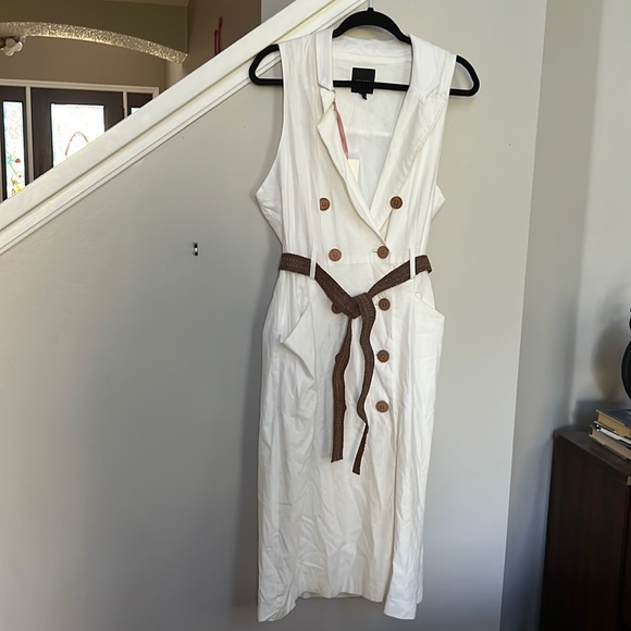 Alex Marie
Samara Linen Sailor Collar Sleeveless Sleeveless Dress. - Picture 3 of 11